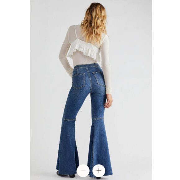 Free People Just Float On Super Flare Jeans - Picture 4 of 8